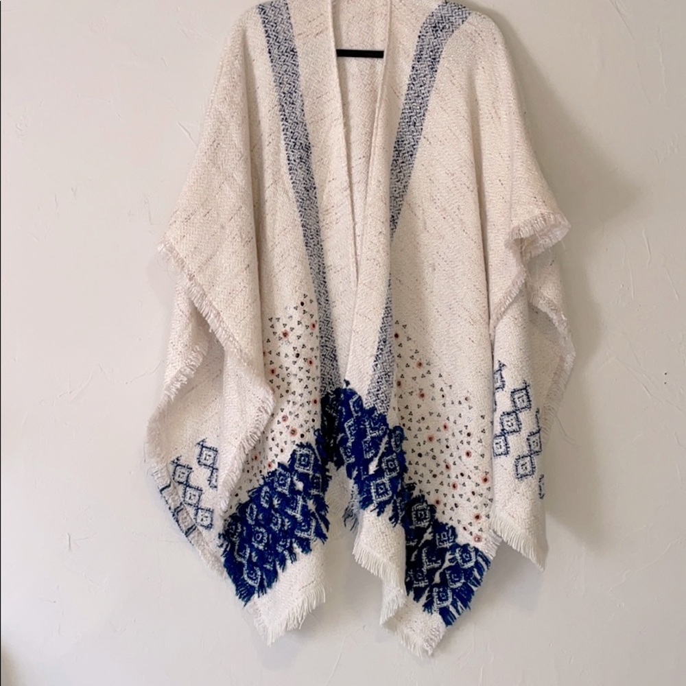 Anthropologie Beaded Poncho